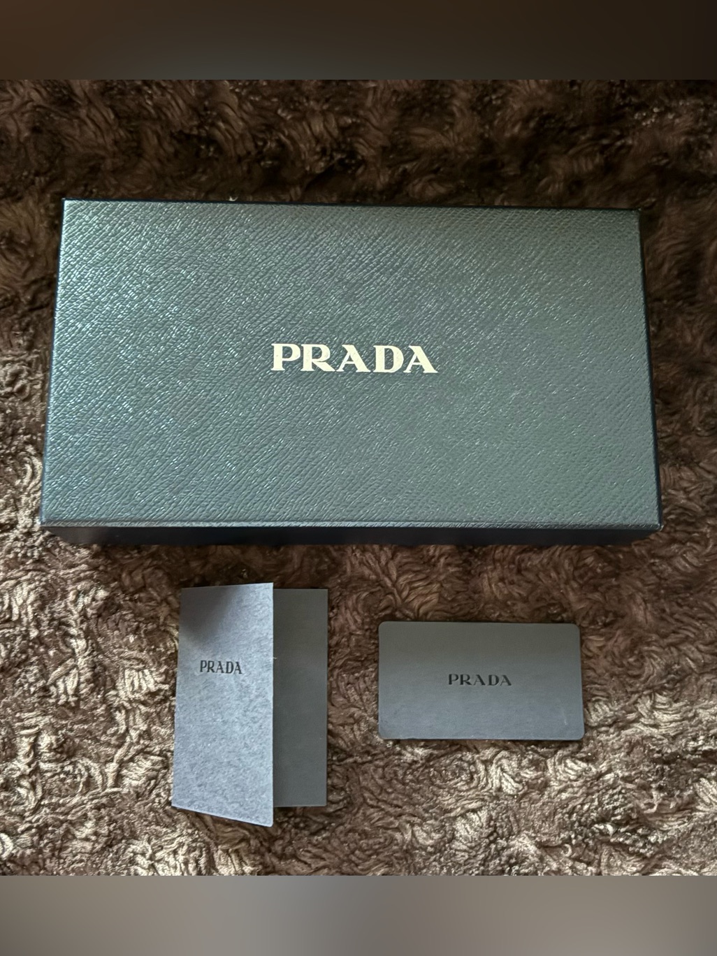 Prada Black Womens Wallet Presentation Box With Branded Cards